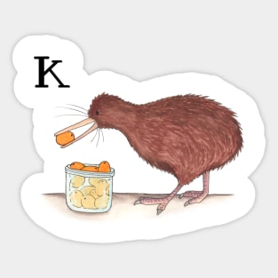 K is for Kiwi Sticker